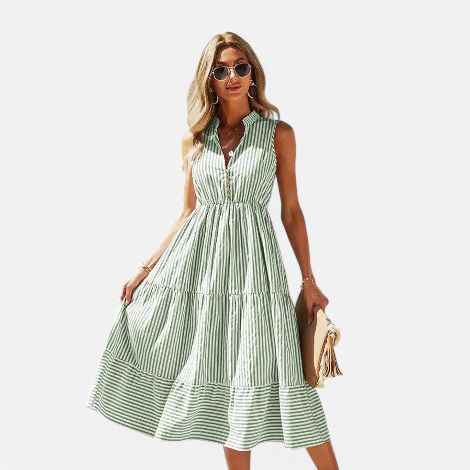 Monacogents | Boho Striped Sundress