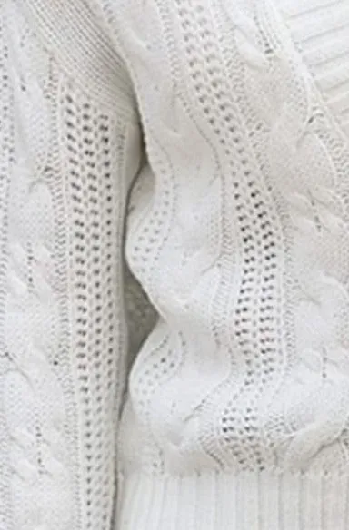 Monica Cable-Knit Chunky Cardigan