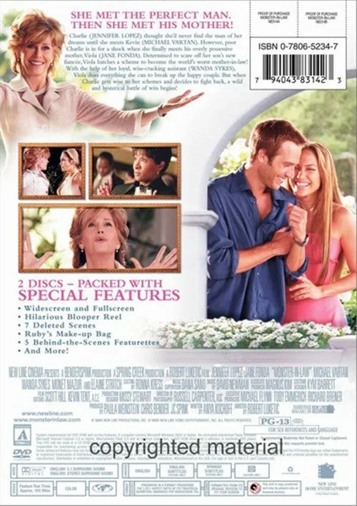 Monster In Law DVD (2-Disc New Line Platinum Series) (Free Shipping)