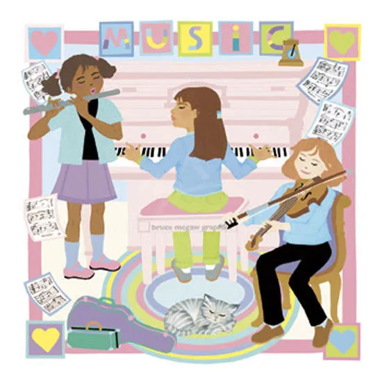 Music Girls Print