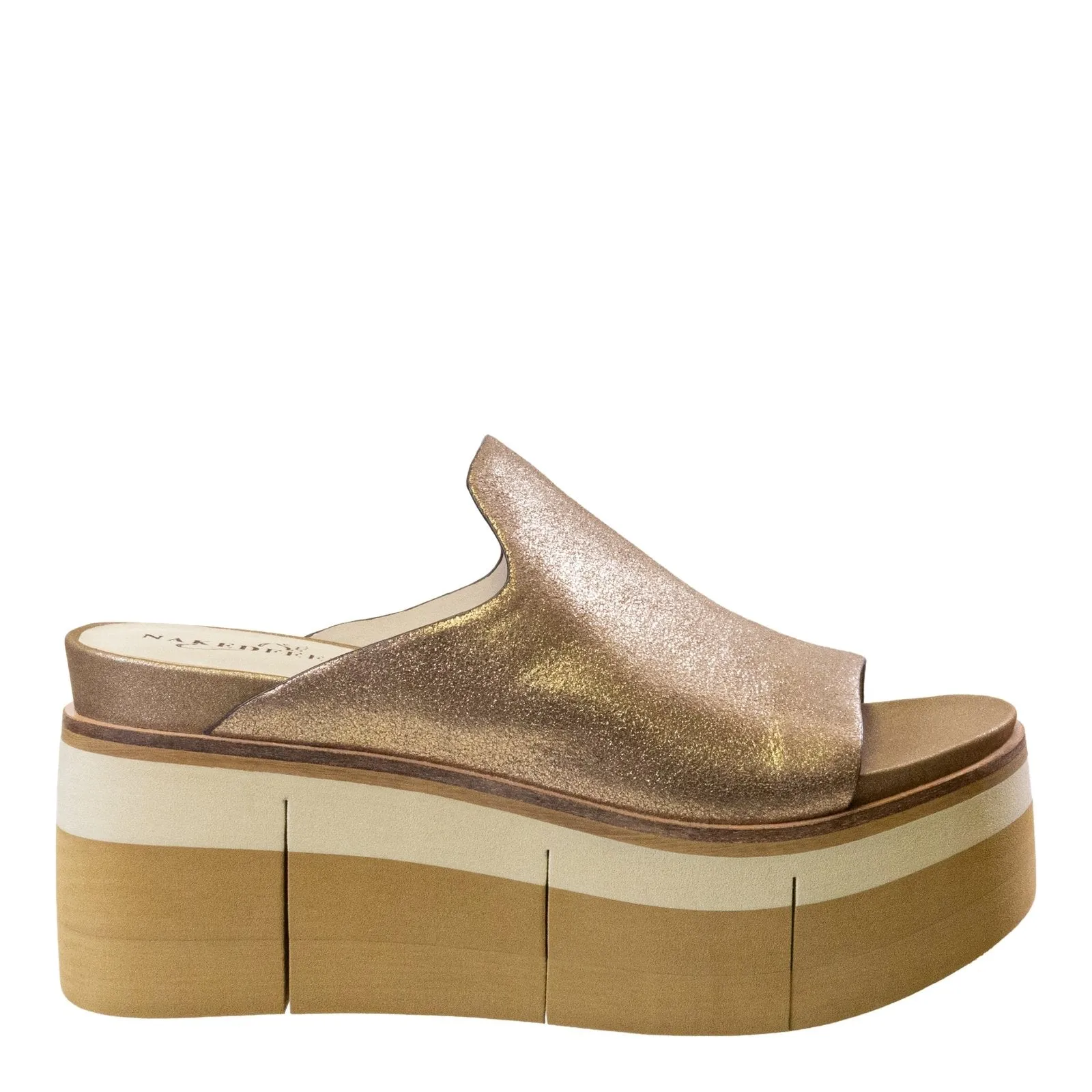 Naked Feet: FLOW in GOLD Platform Sandals