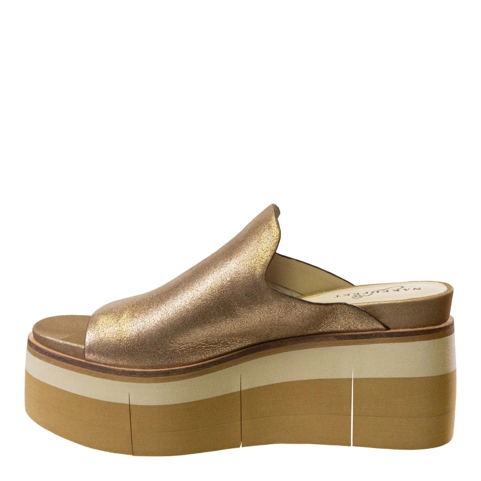 Naked Feet: FLOW in GOLD Platform Sandals