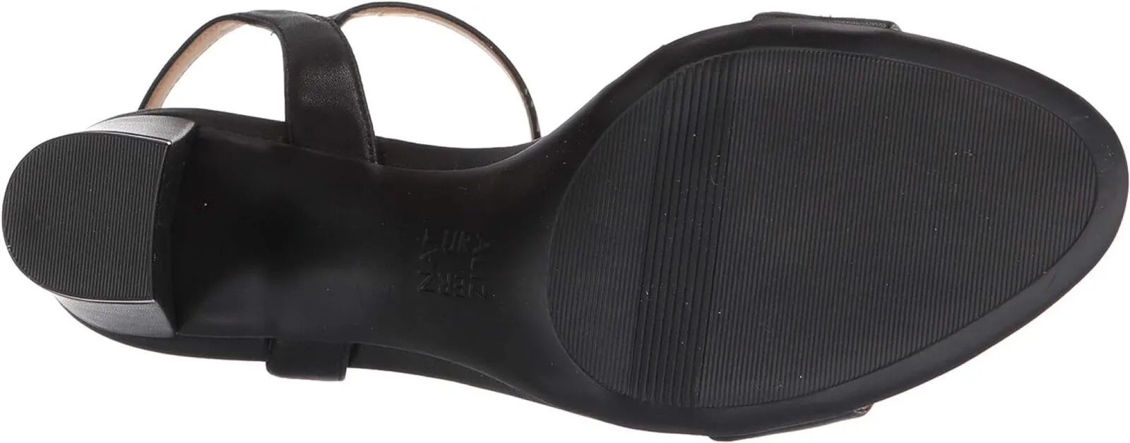 Naturalizer Women Bristol Ankle Strap Chunky Block Heel Sandal Black Smooth 8.5W