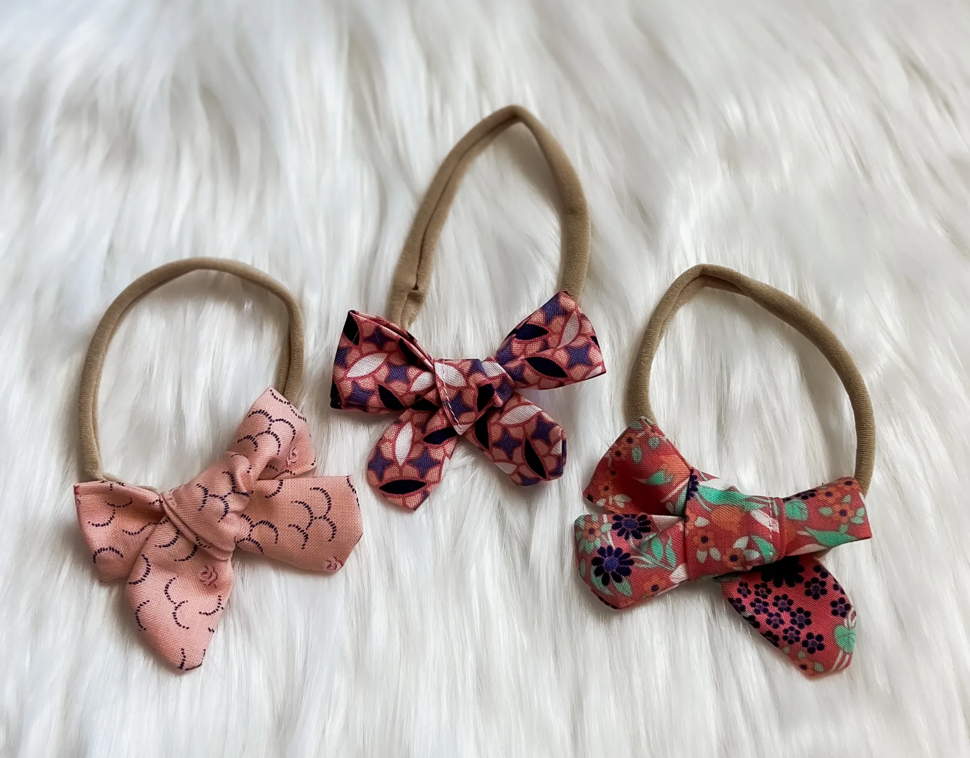 Navy Blue Floral Crib Shoes & Bow Set