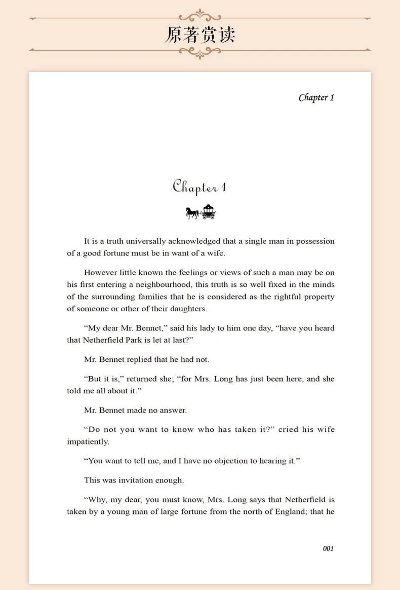 New Arrival Pride and Prejudice Jane Eyre English book for adult student