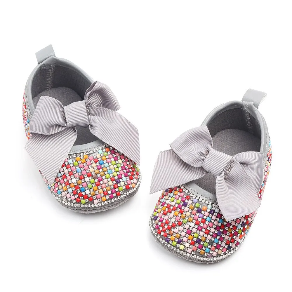 Newborn Baby and Toddlers Rainbow Sequins Shoes