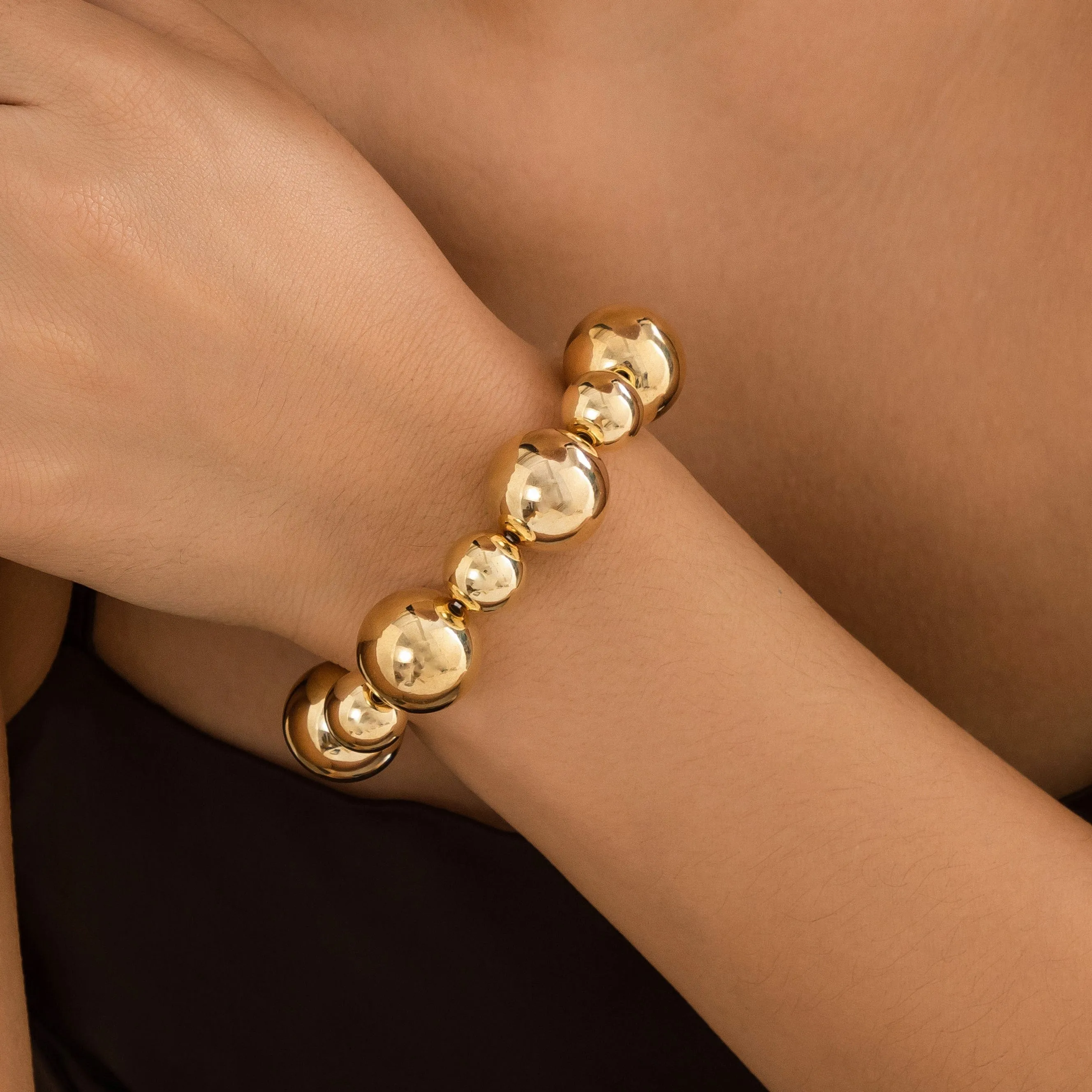 Newly Chunky Two Tone Ball Chain Bracelet