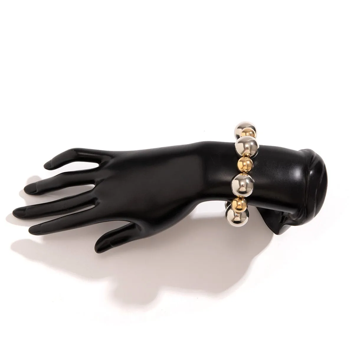Newly Chunky Two Tone Ball Chain Bracelet