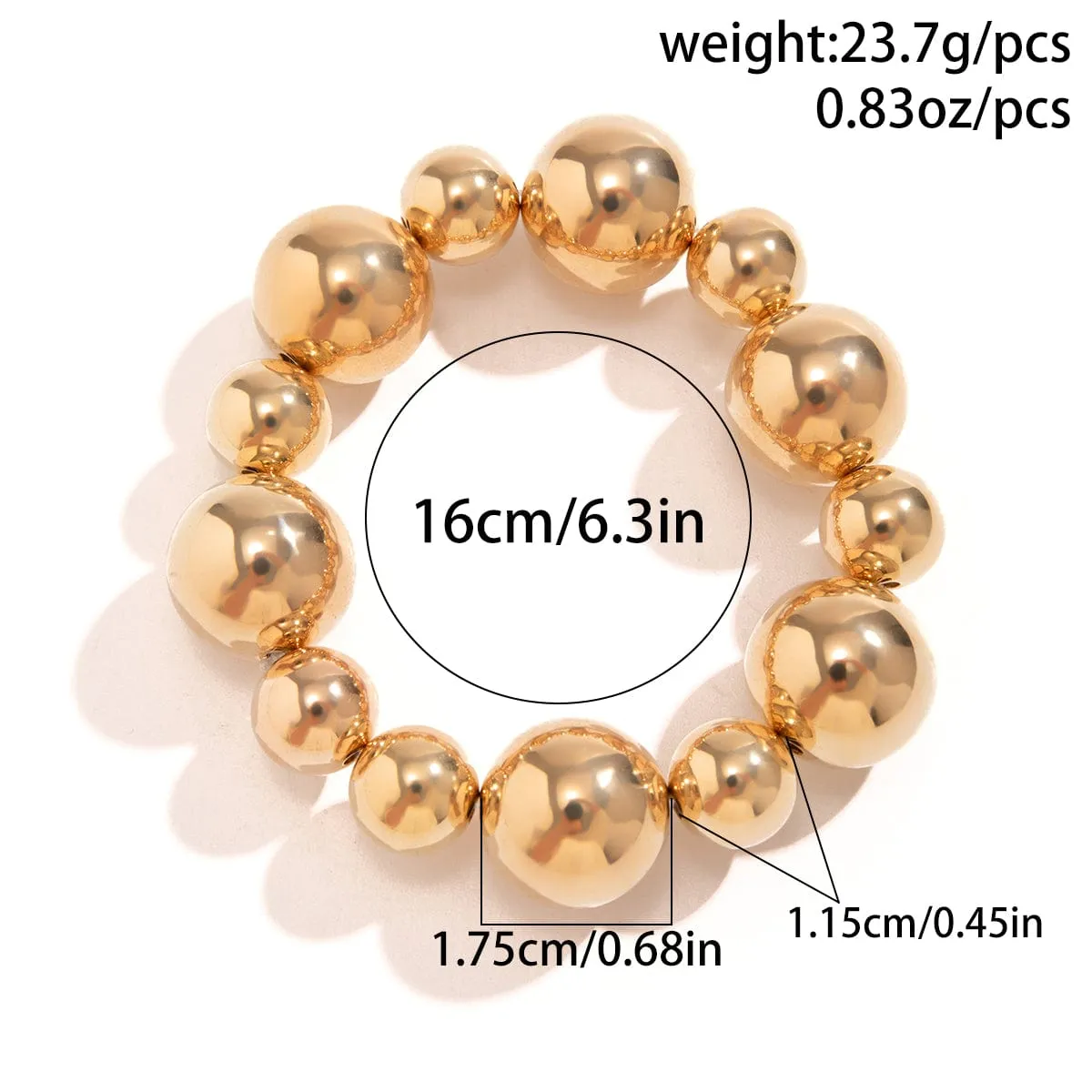 Newly Chunky Two Tone Ball Chain Bracelet