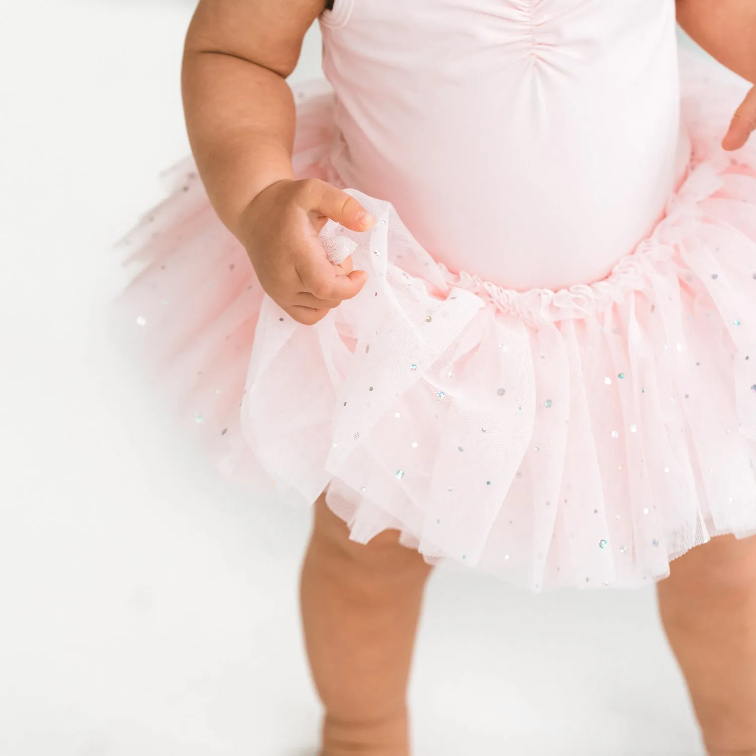 Nina: Baby Ballet Sequin Tutu Dress with Bow in Pink