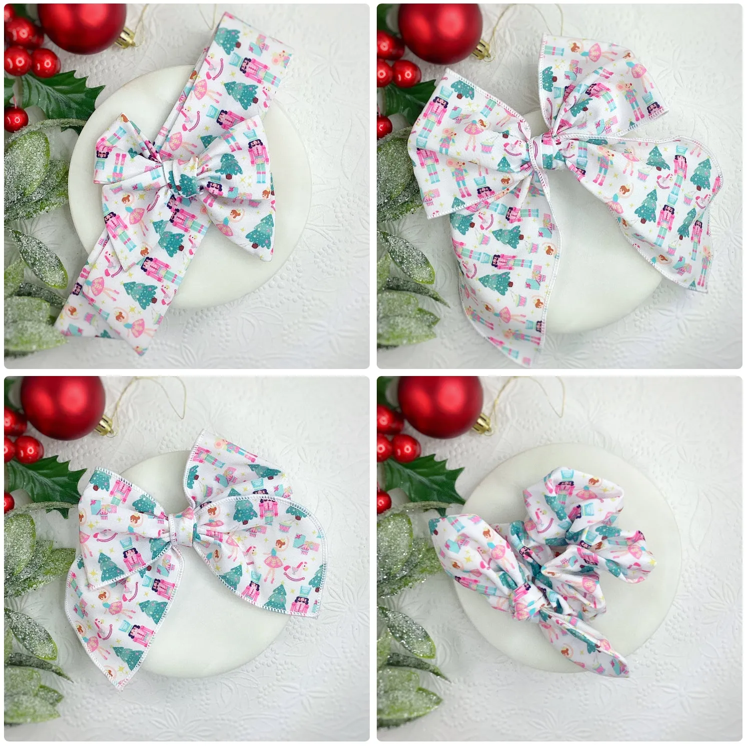Nutcracker Ballet Bow Strip and Scrunchie Collection