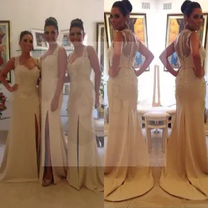 Off Shoulder Sweetheart Side Split Lace Sexy Mermaid Affordable Wedding Guest Dresses