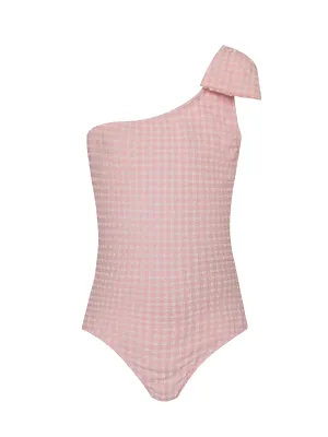 One Shoulder Bow One Piece