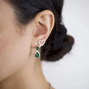 Open Heart CZ Studs Earring