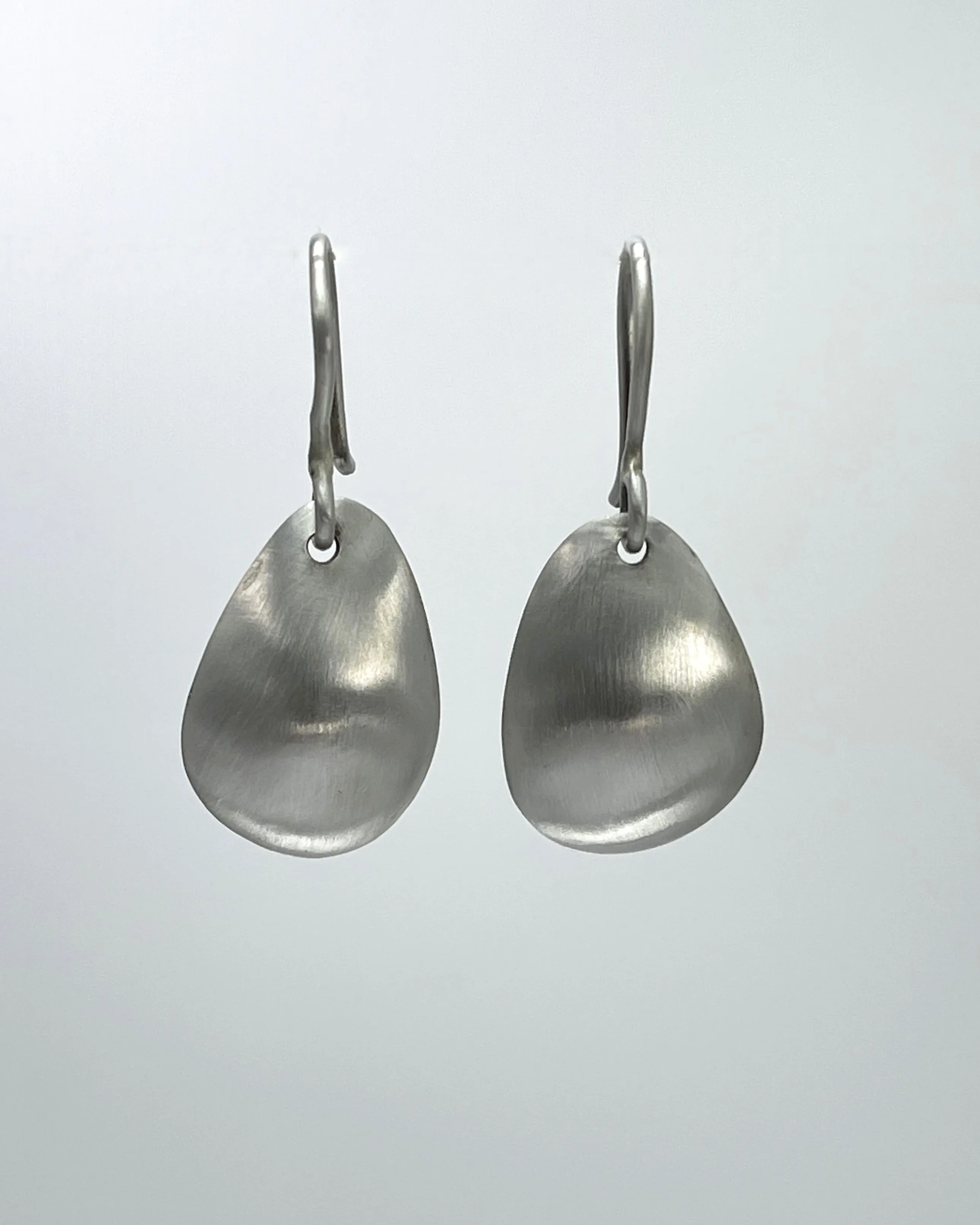 Organic Shaped Dome Drop Earrings