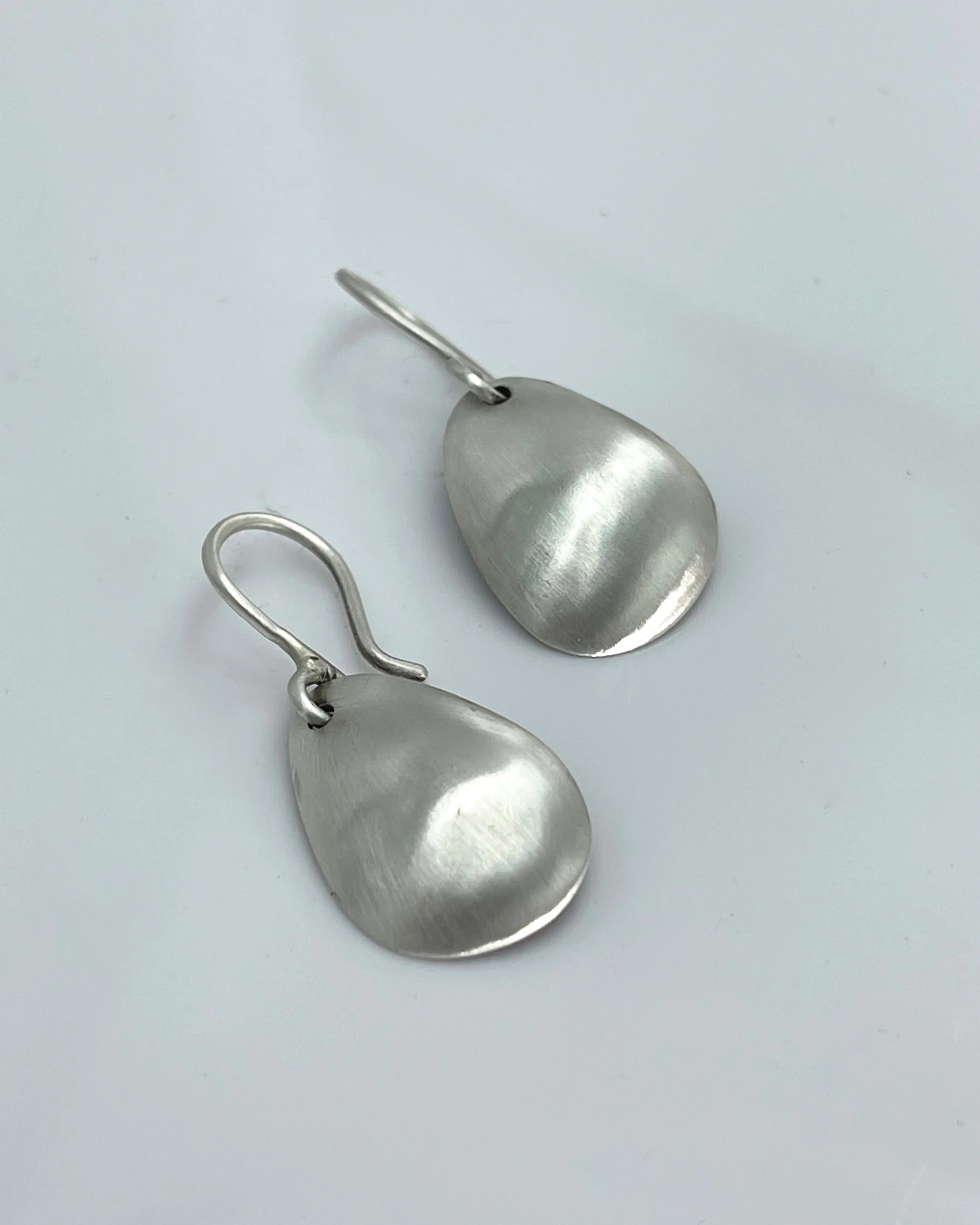 Organic Shaped Dome Drop Earrings