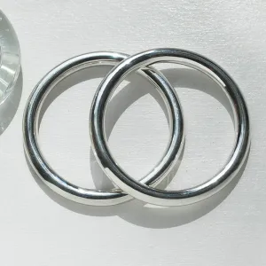 Pair of Sterling Silver Circle Bangles