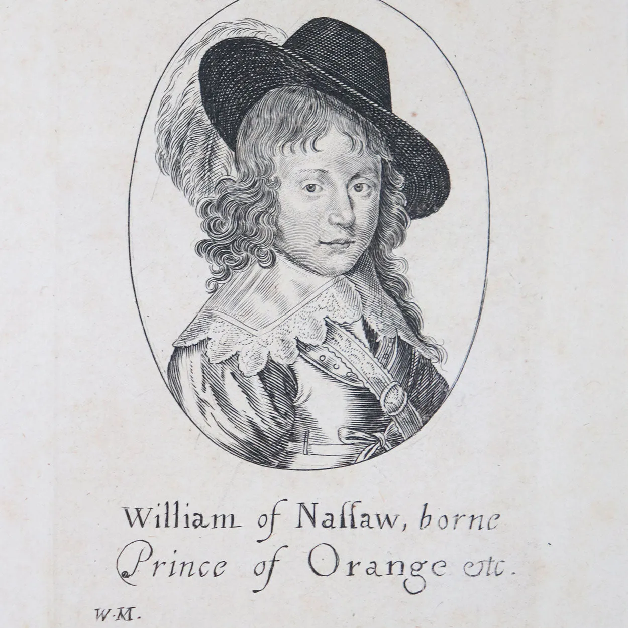 Pair WILLIAM MARSHALL Engravings on Paper, William of Nassau and Lady Mary