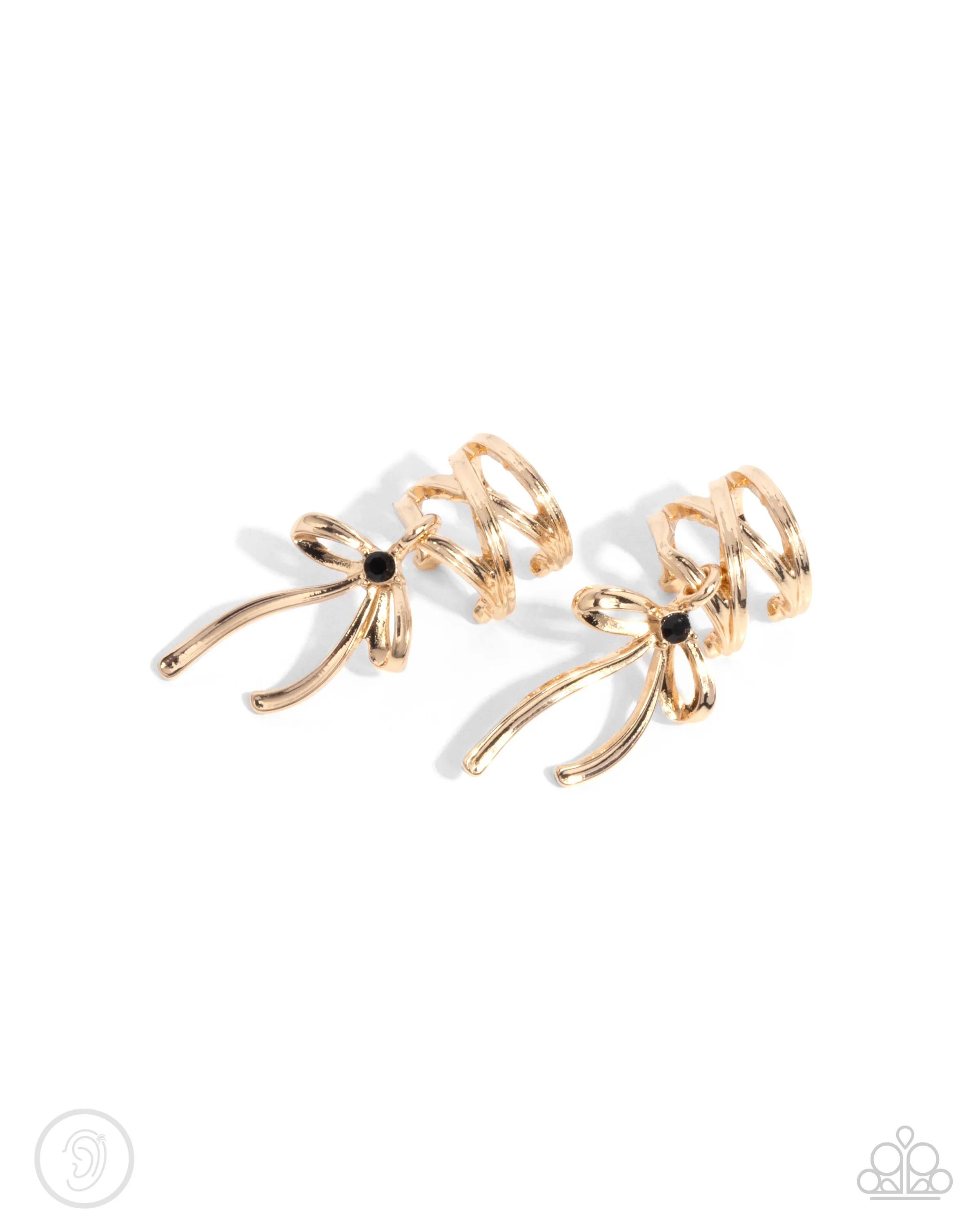 Paparazzi Ballet Lacing - Gold Earrings (Ear Cuff)