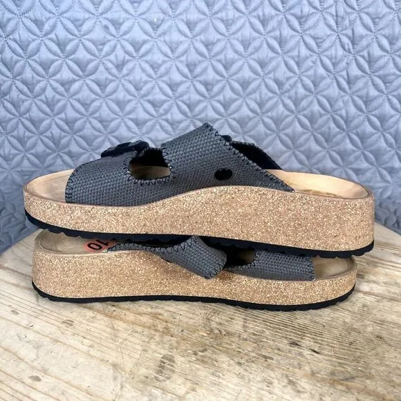 Papillio by Birkenstock Sandals Women's 10 (41) Narrow Gabriela Wedge Gray NWT