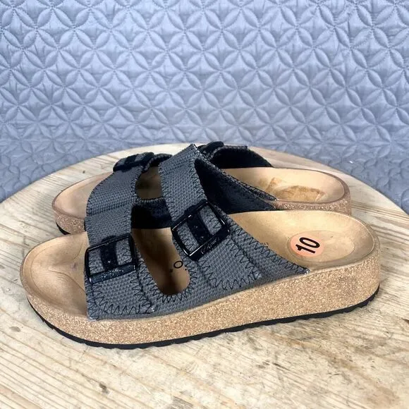Papillio by Birkenstock Sandals Women's 10 (41) Narrow Gabriela Wedge Gray NWT