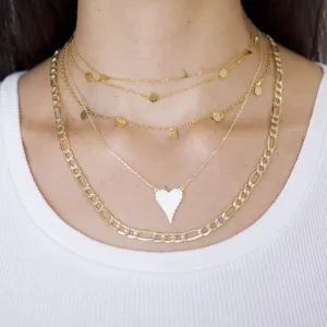 Pave Heart Pendant Necklace