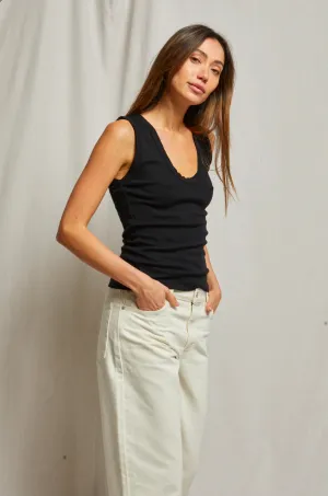 Perfect White Tee - Luxe Ribbed Tank - True Black