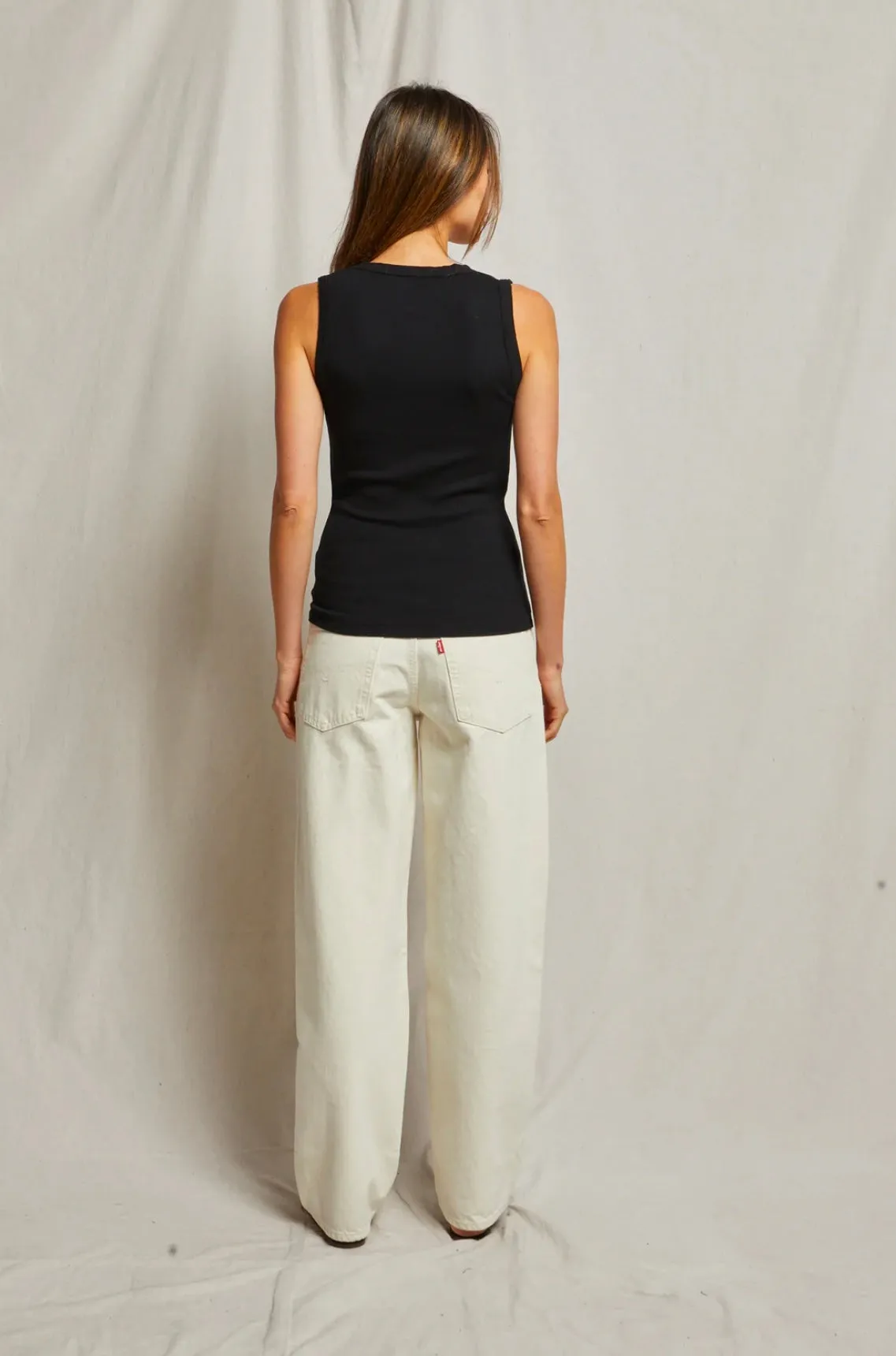 Perfect White Tee - Luxe Ribbed Tank - True Black