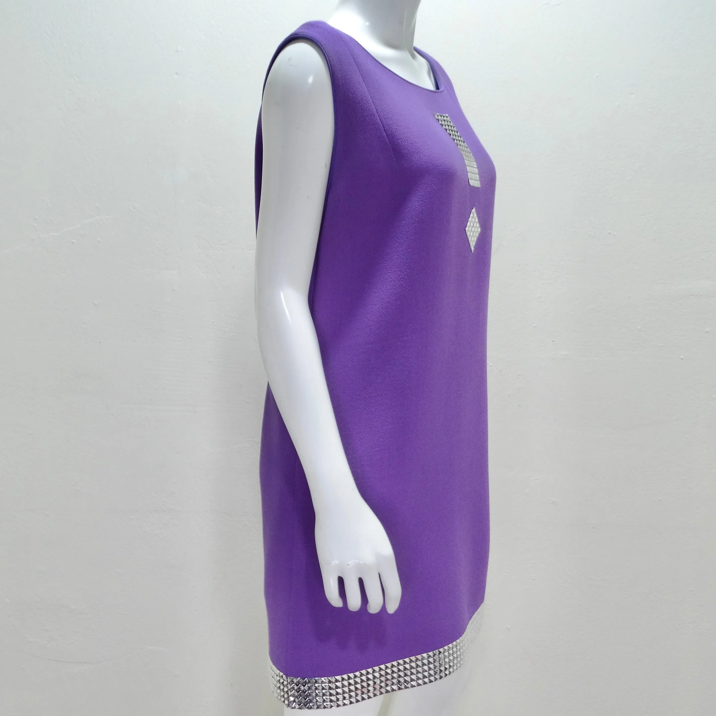 Pierre Cardin Purple Studded Dress