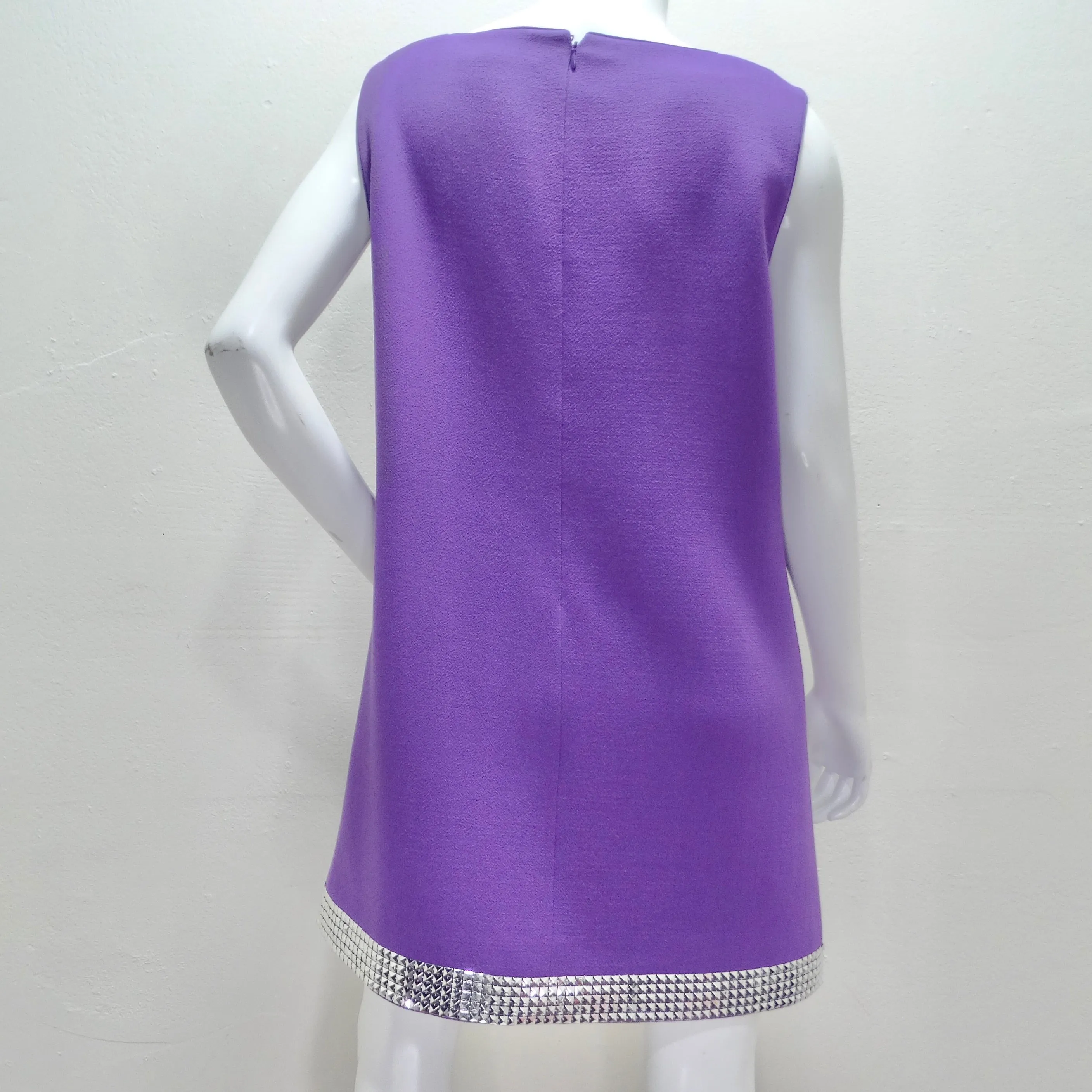 Pierre Cardin Purple Studded Dress