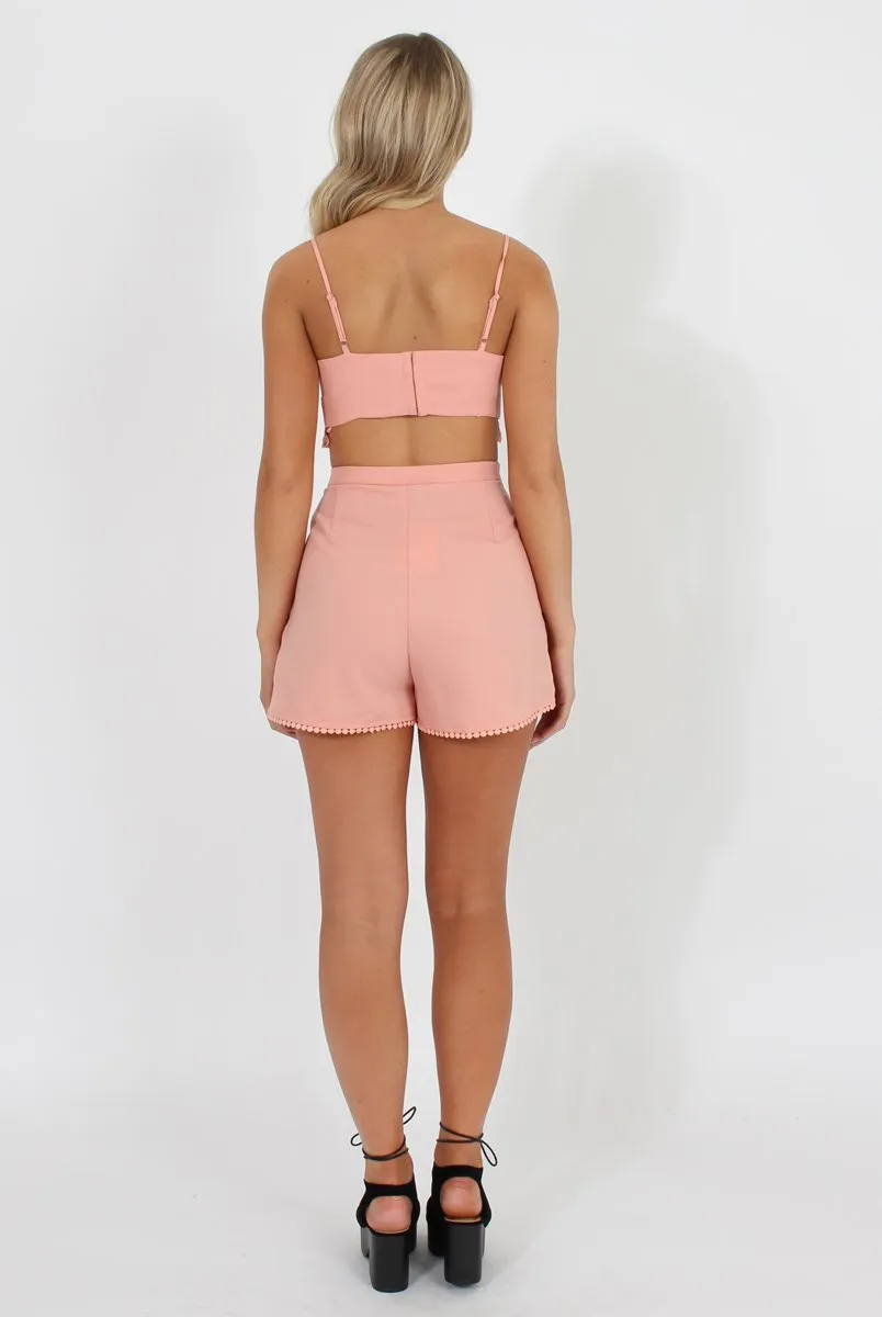 Pink Aztec Trim Two Piece Set - Alby