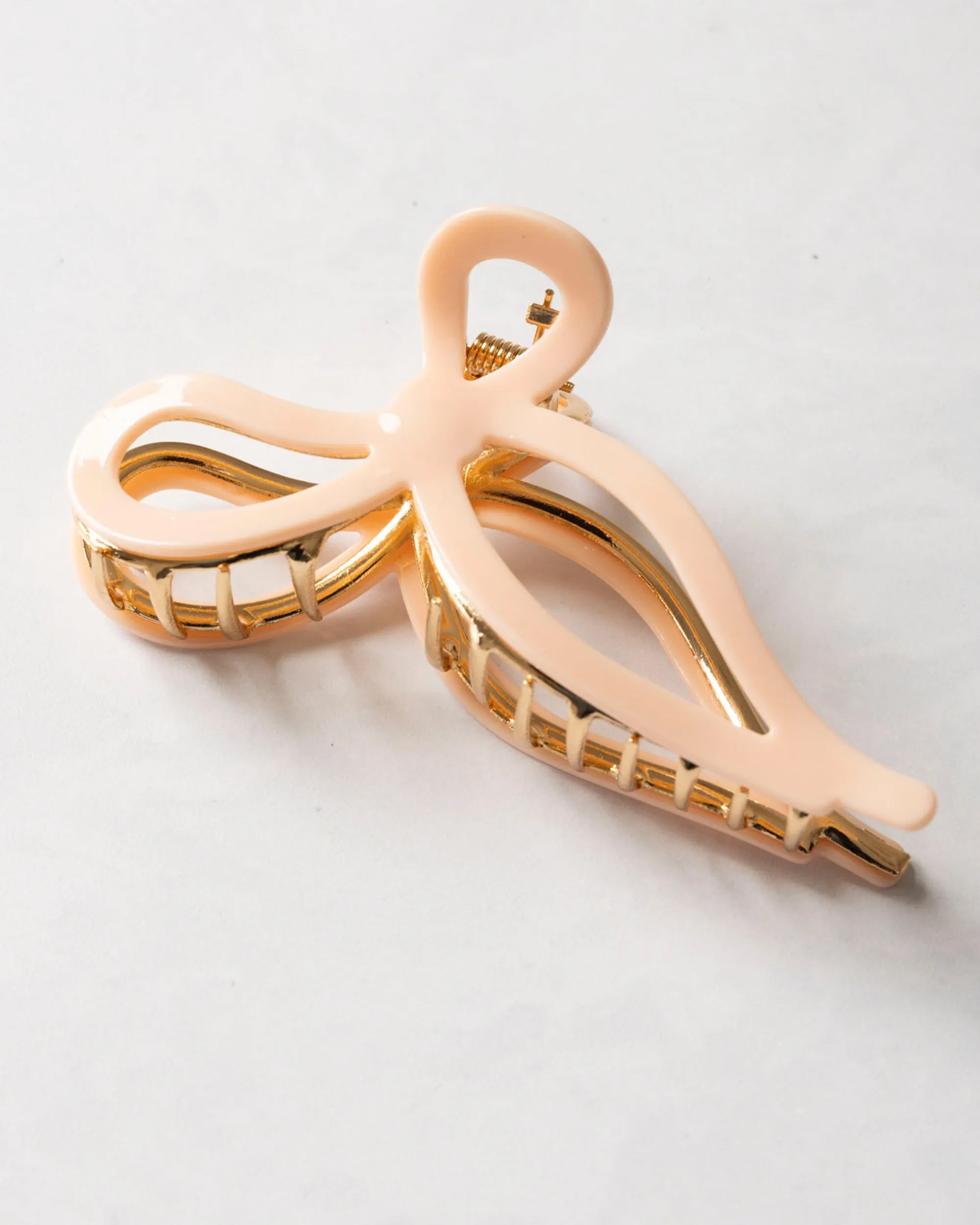 Pink - Ballet Bow Acetate Claw Clip - Solar Eclipse