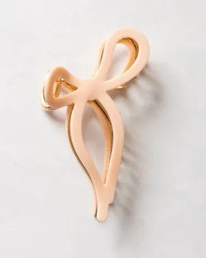 Pink - Ballet Bow Acetate Claw Clip - Solar Eclipse