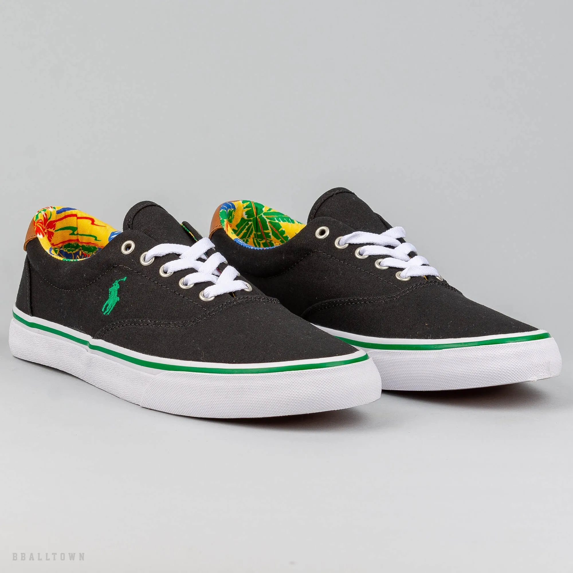 Polo Ralph Lauren THORTON SNEAKERS Black/English Green Pp