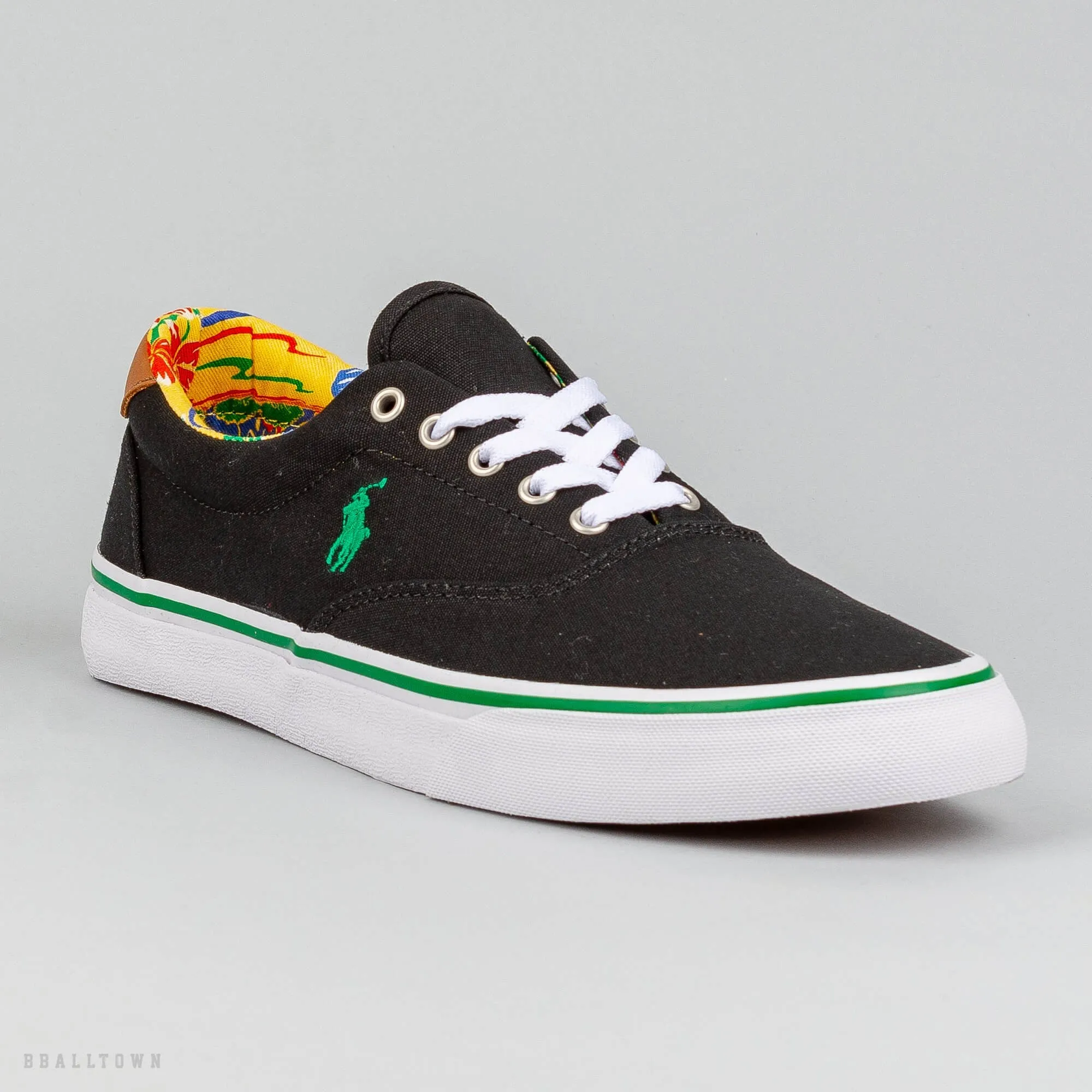 Polo Ralph Lauren THORTON SNEAKERS Black/English Green Pp
