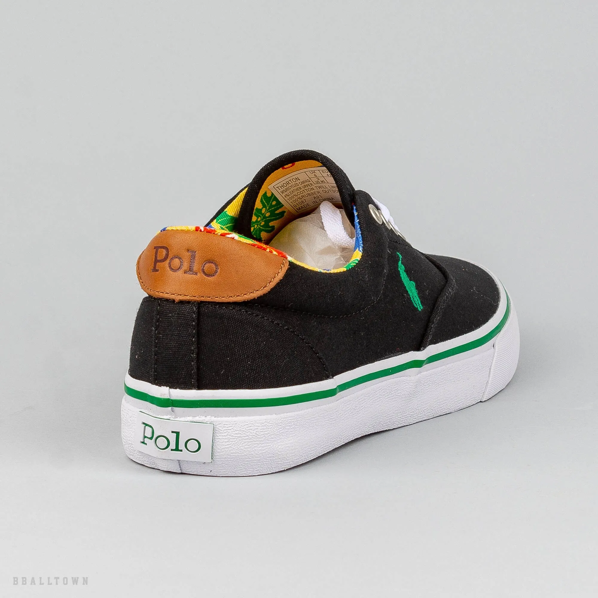 Polo Ralph Lauren THORTON SNEAKERS Black/English Green Pp