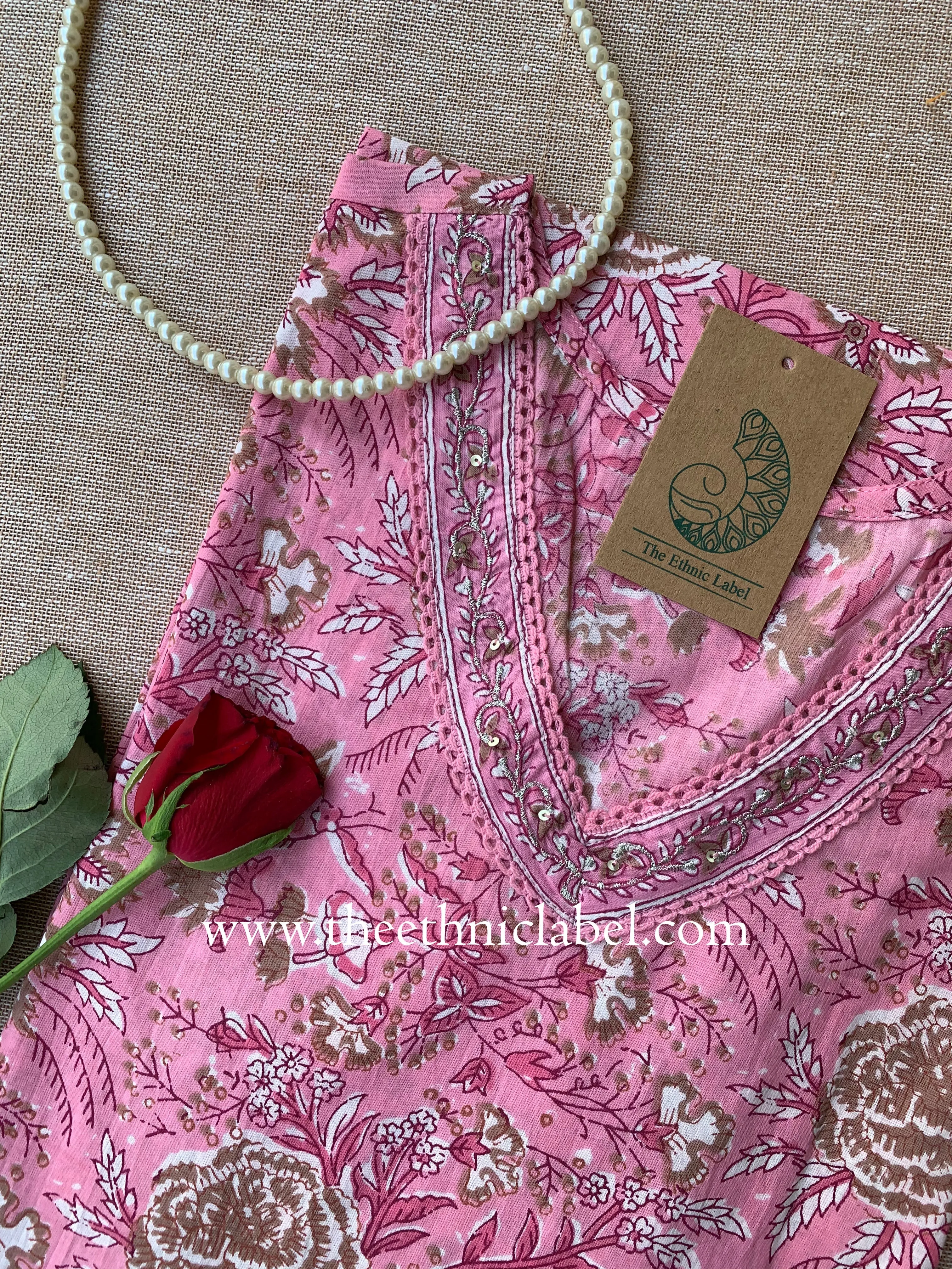 "Kalaa" Hand Block Printed Cotton kurta