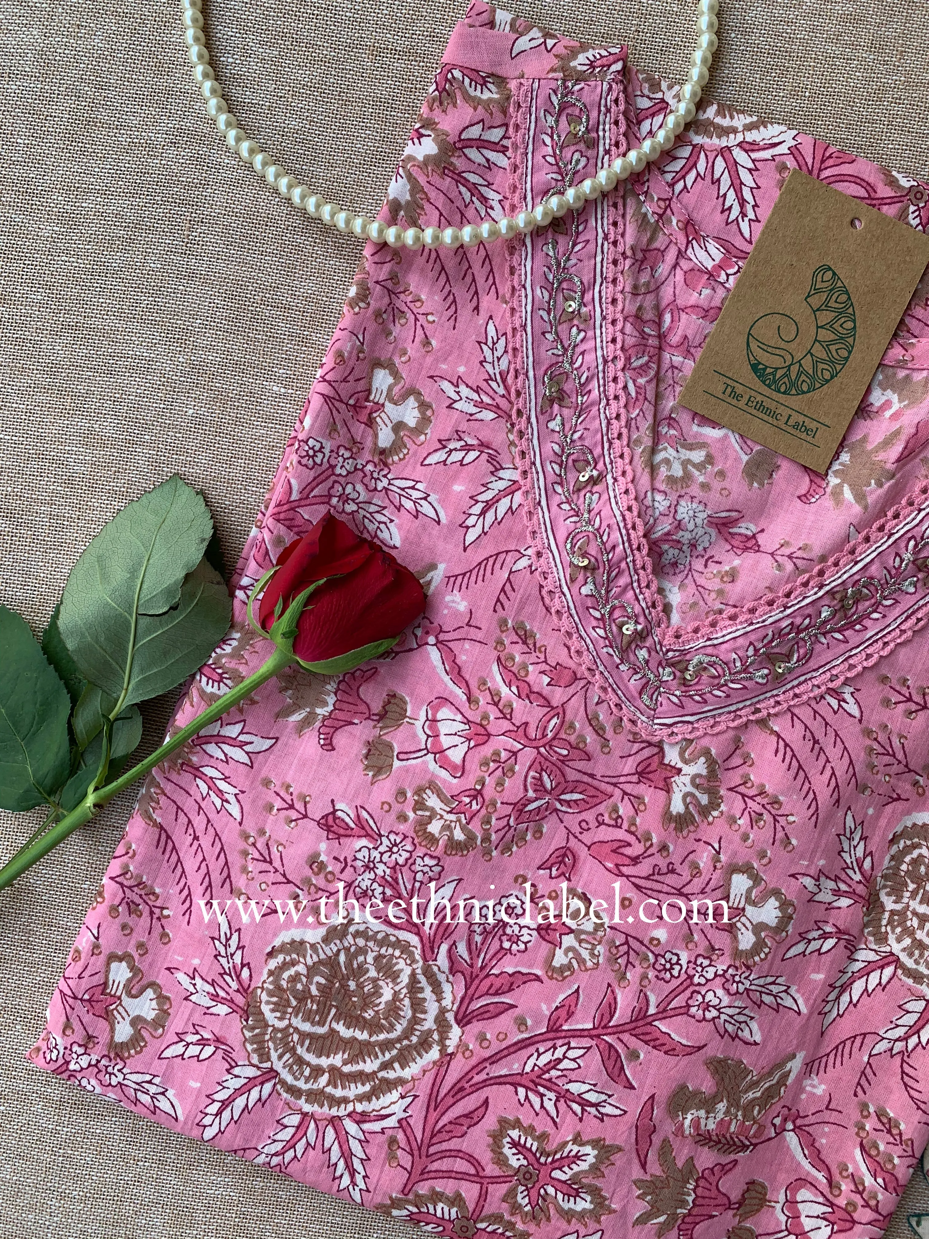 "Kalaa" Hand Block Printed Cotton kurta