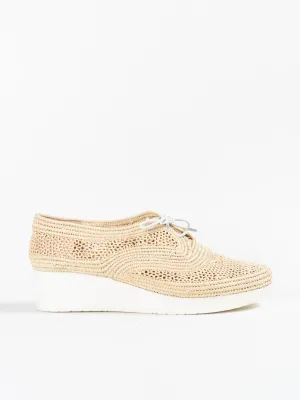 raffia wedge sneaker