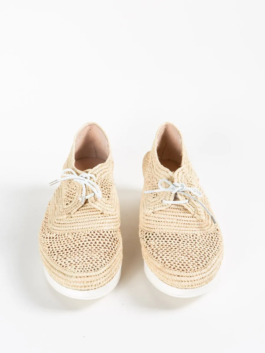 raffia wedge sneaker