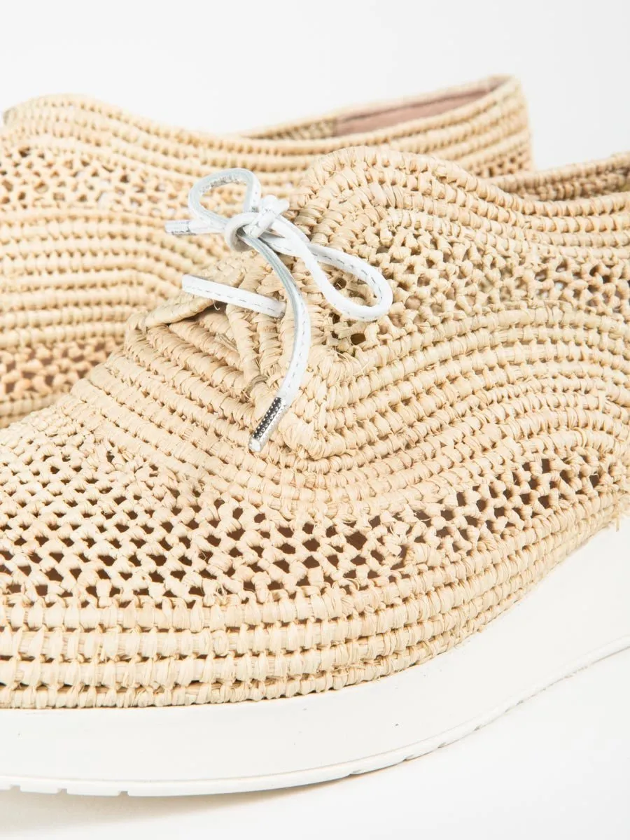 raffia wedge sneaker