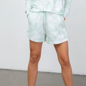Rails Jane French Terry Knit Shorts Mint Green &amp; White Tie Dye Size XL NEW