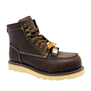 Rancho: Men's 6" Moc Toe: Oil Tan Brown- [COMPOSITE SAFETY TOE]- 9256DB