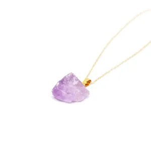 Raw Amethyst Long Necklace