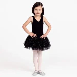Raya: Sequin Tutu Dress with Bow in Black