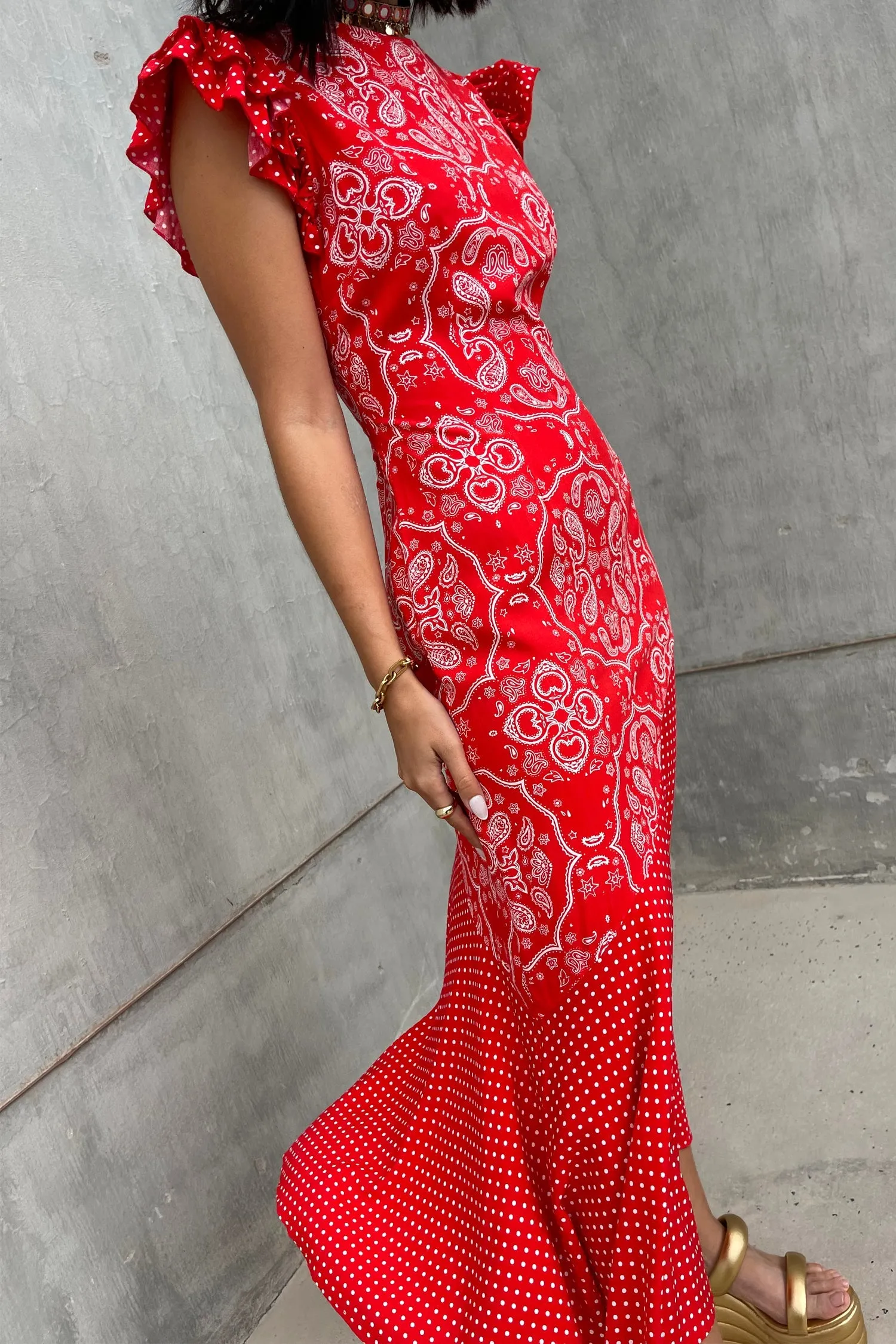 Red Bandana Remi Dress