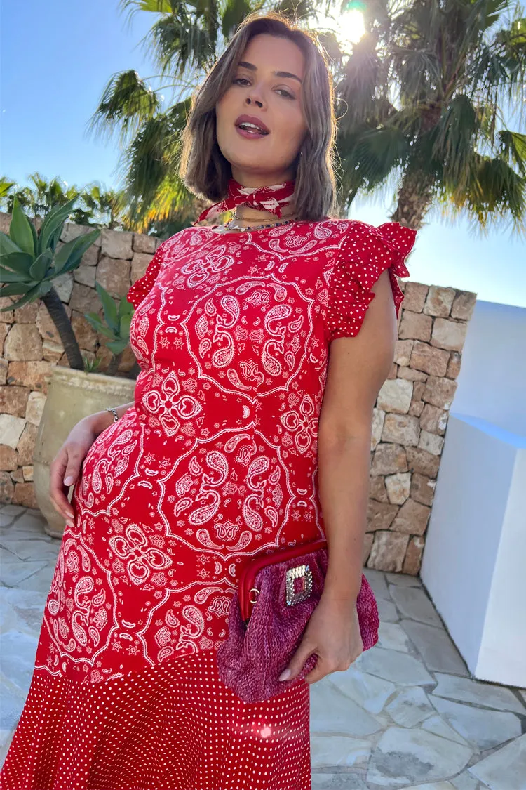 Red Bandana Remi Dress