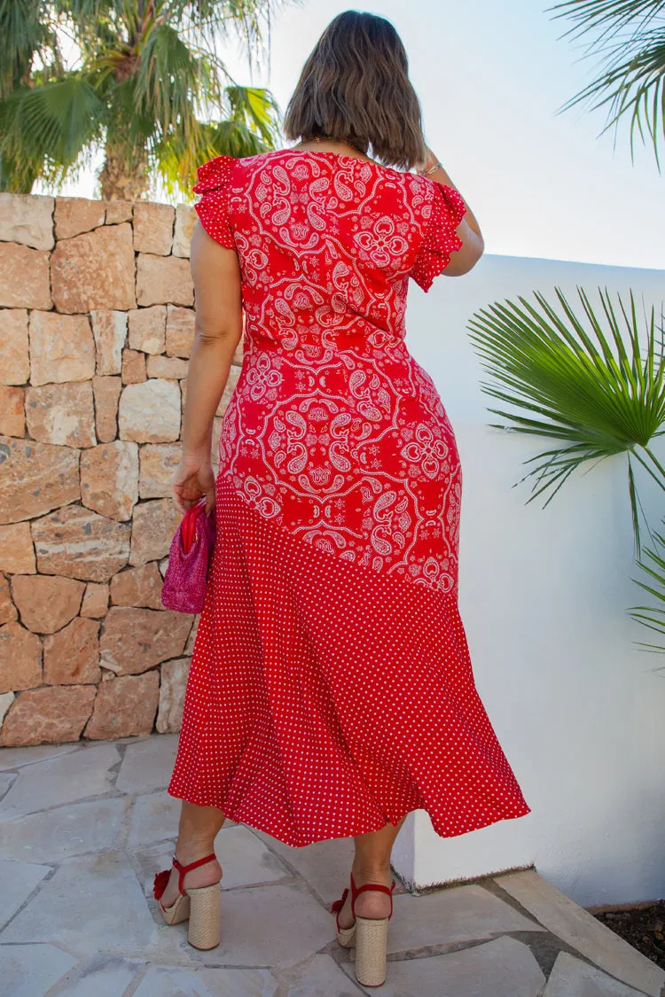 Red Bandana Remi Dress
