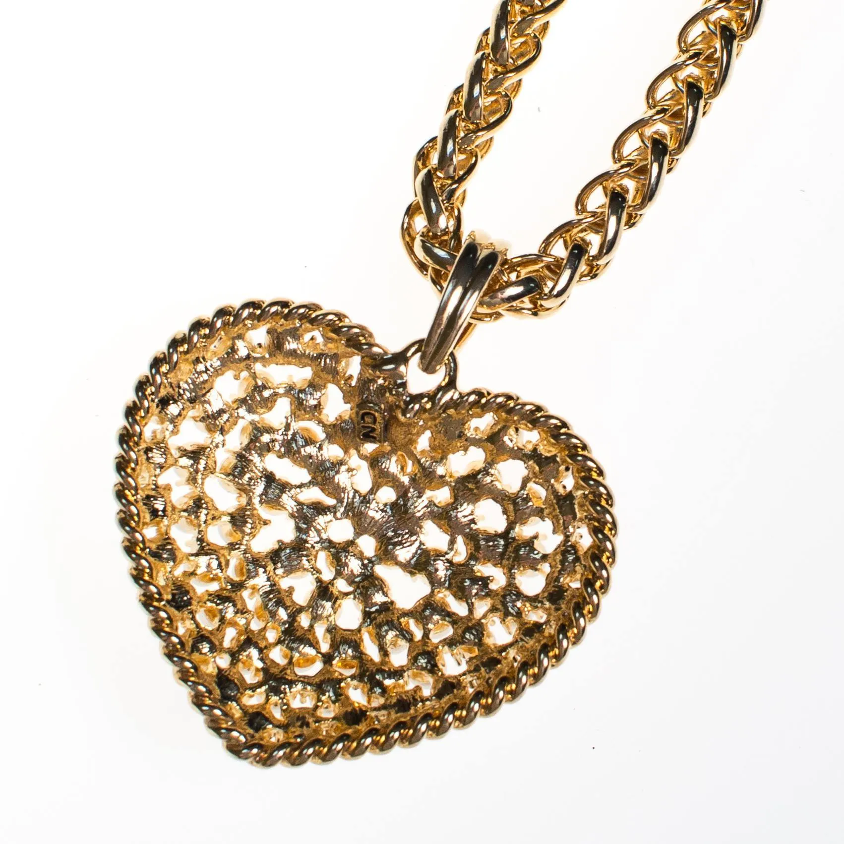 Reserved 1 of 3 Huge Pearl Heart Pendant Statement Necklace