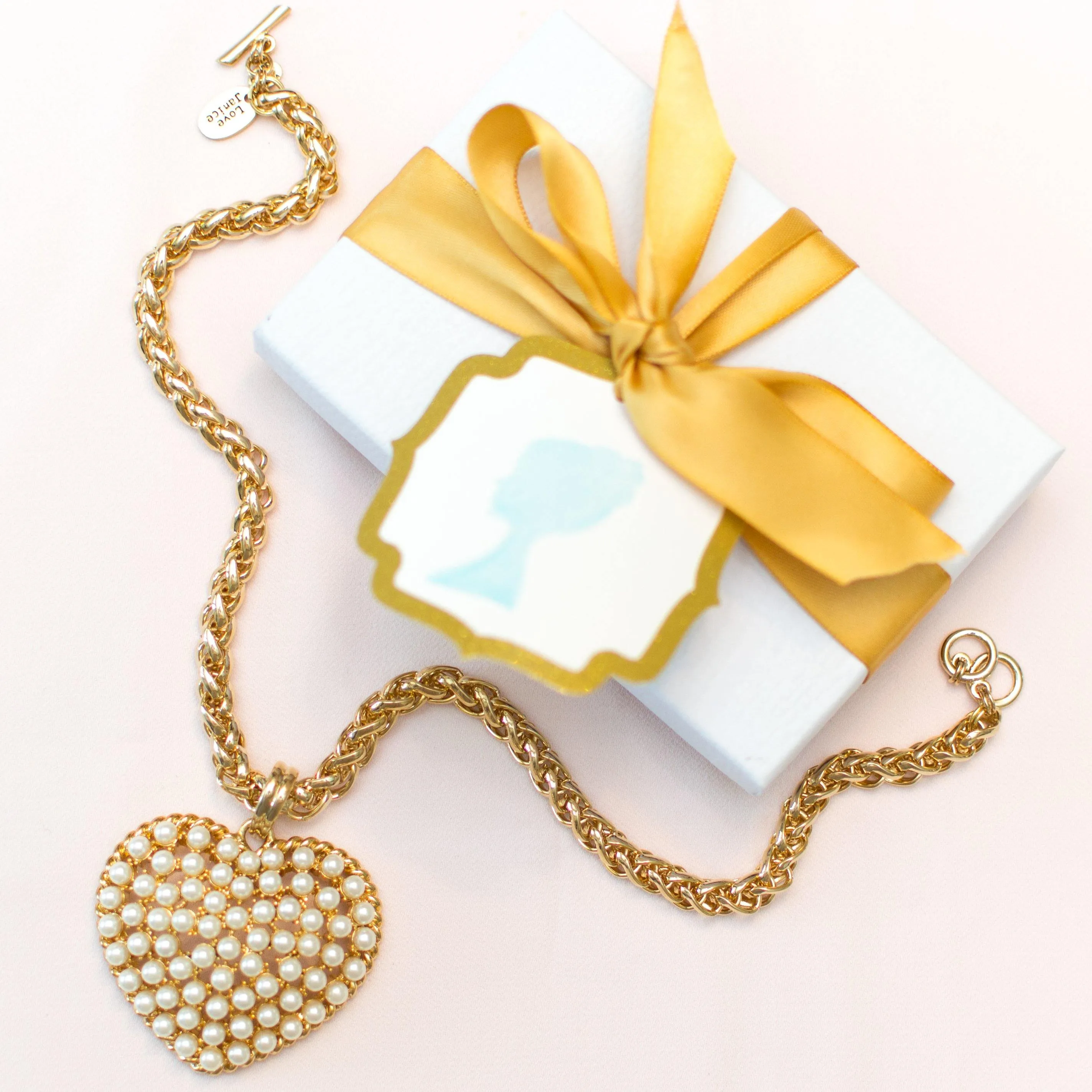 Reserved 1 of 3 Huge Pearl Heart Pendant Statement Necklace